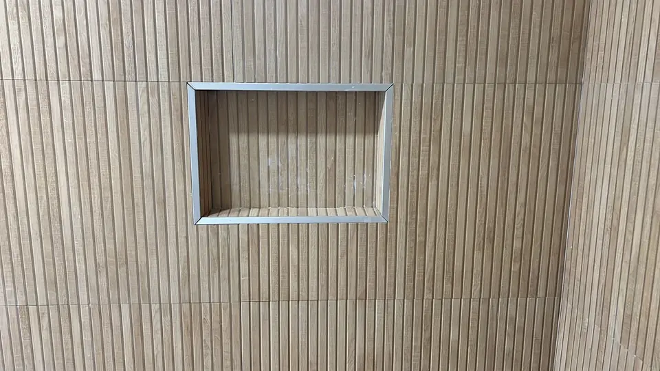 Shower niche detail - real Remodel Right FL project