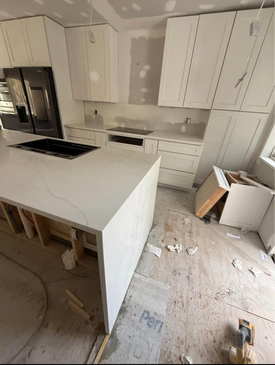 Quartz island install - real Remodel Right FL project