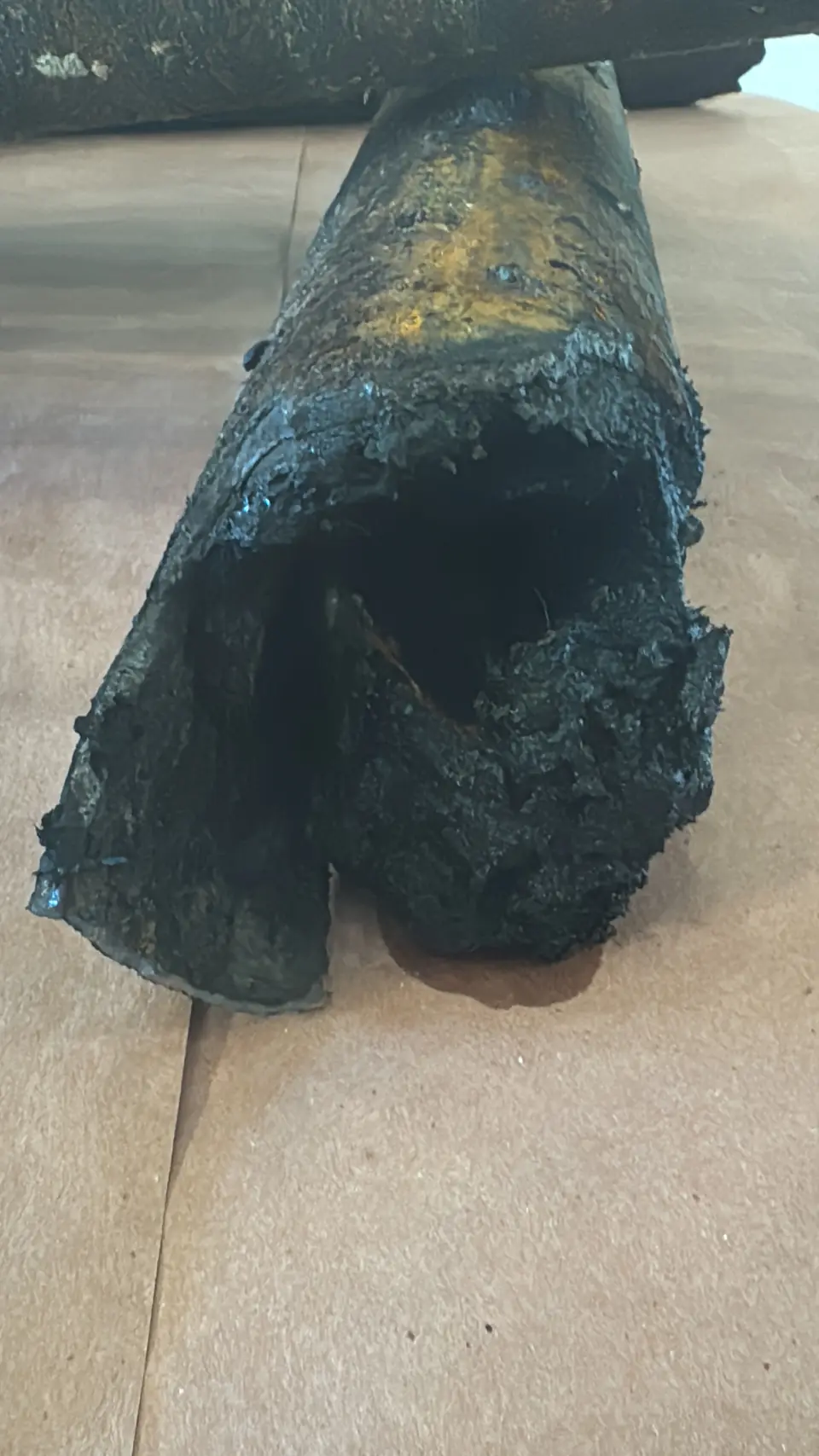 Clogged cast-iron pipe - real Remodel Right FL project